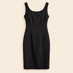 ADEC2 Philippe Adec Black Sheath Dress Sleeveless Stretch Lined Size 4/38 NWT